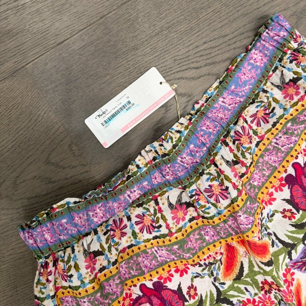 Wide Leg Floral Print Pants - Multicolor - Picture 2 of 6